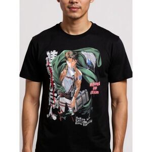 Funimation Attack On Titan Season 3 Graphic Men’s Black T-Shirt Size M #95